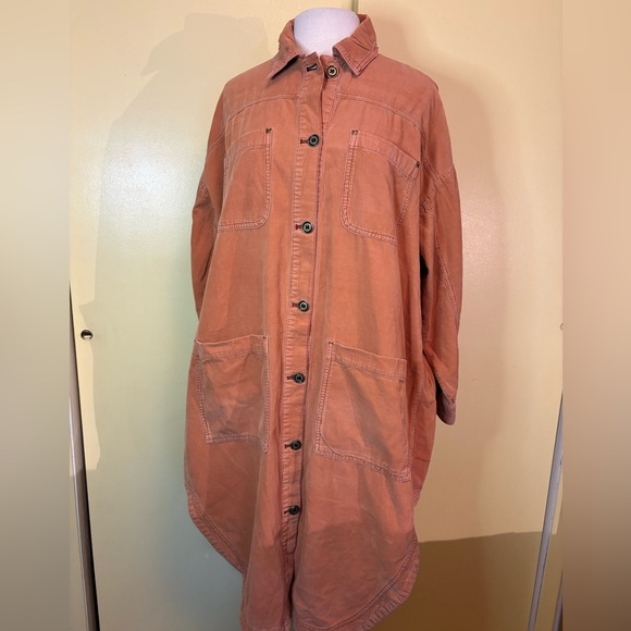 Pilcro Oversized Dusty Salmon Jacket Dress. Different Color Than Shown Here - Picture 2 of 11